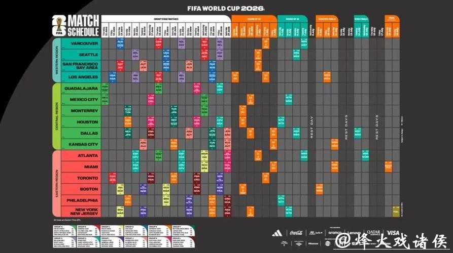 2026年世界杯完整赛程安排 2026年世界杯完整赛程安排